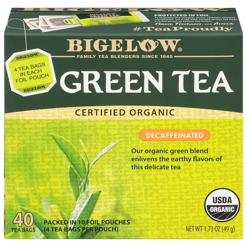 Vista 12 de Bigelow Té verde con melocotón, cajas de 20 unidades (paquete de 6) Té con cafeína con té verde y menta, 120 bolsas de té en total