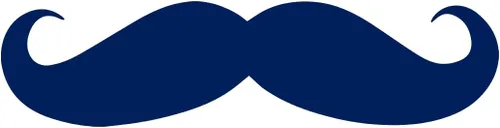 Vista 10 de 2 calcomanías de vinilo impermeables de alta calidad sin fondo para bigote en blanco (azul azul), calcomanías de vinilo impermeables de alta calidad