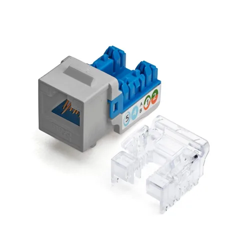 Vista 28 de TRUE CABLE Conector Keystone Cat5e, sin blindaje (UTP), perforado de 90 grados, PoE++ (4PPoE) 100W, certificación UL, verificado ETL, certificado