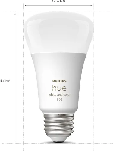 Vista 5 de Philips Hue Kit básico de botón inteligente Lumen ambiente blanco y de color (60W), 16 millones de colores, funciona con Amazon Alexa, Google