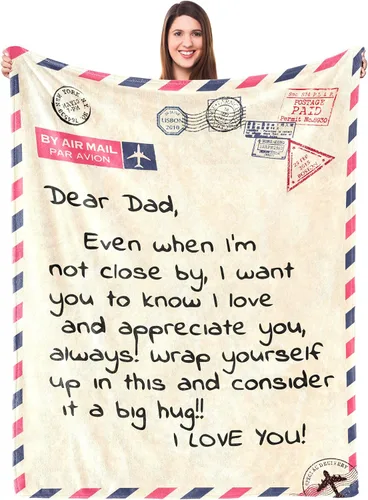 Vista 10 de UFOORO Manta para hija, manta de forro polar suave con diseño de oso abrazo de oso, regalo sincero de padre a hija, el mejor regalo para hijas