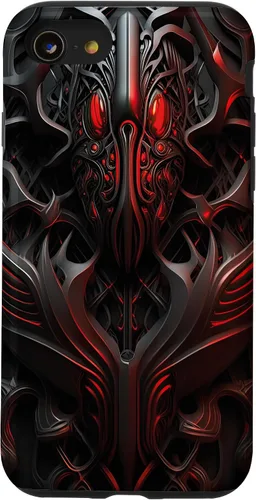 Vista 13 de iPhone 14 Alien Style Pattern Biomechanical and Mechanical Case