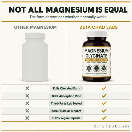 Vista 4 de Glicinato de magnesio – 500 mg, 120 cápsulas, suministro para 4 meses, apoya el alivio del estrés, sueño, salud cardíaca, nervios, músculos