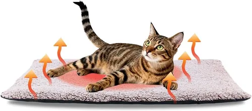 Vista 11 de AIO Cama térmica para gatos, cama autocalentable para mascotas, almohadilla térmica avanzada extra cálida para mascotas al aire libre con funda