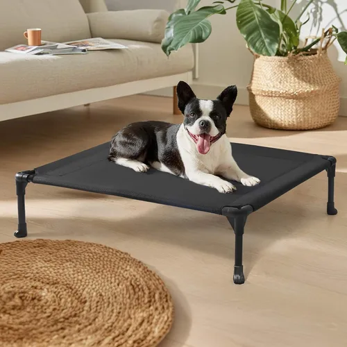 Vista 8 de Veehoo Cama elevada para perros medianos, para exteriores, cama elevada y refrescante para perros, cama para mascotas con malla transpirable, patas