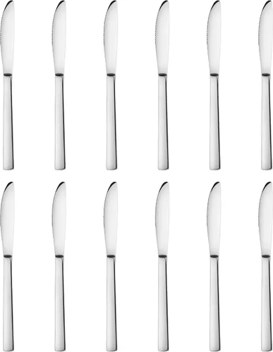 Vista 9 de New Star Foodservice Dominion Pattern - Cuchillo de cena de acero inoxidable 18/0, 8.2 pulgadas, juego de 12, grado comercial