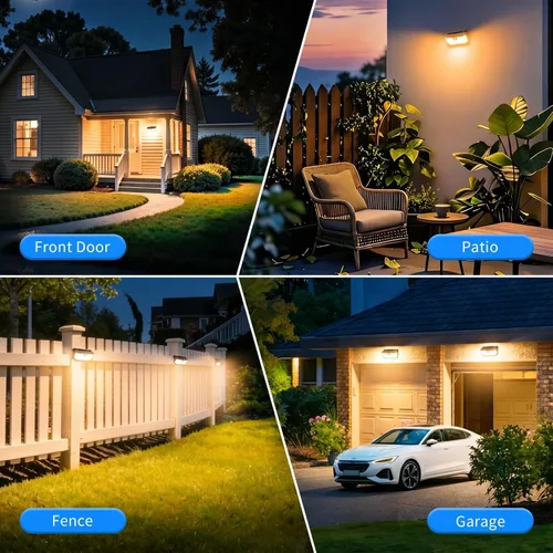 Vista 8 de Aootek Luces solares para exteriores, 182 LED, 2500 lúmenes, luz solar con sensor de movimiento, IP65, impermeable, gran angular, para patio