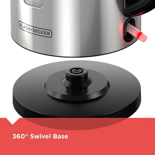 Vista 6 de BLACK+DECKER Hervidor inalámbrico de 1.7L, plateado, KE2000SD