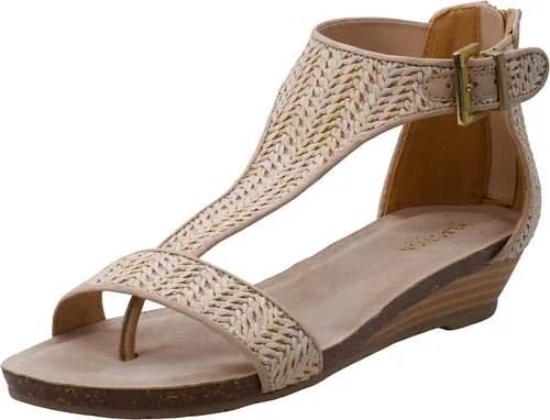 Vista 14 de Kenneth Cole REACTION Great Gal - Sandalia de cuña con correa en T para mujer