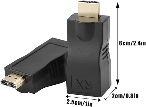 Vista 7 de Joyzan Extensor HDMI a RJ45, convertidor de red Ethernet, repetidor, transmisor, adaptador receptor sobre Cat 5e 6e Cable Splitter HD 1080p 98ft