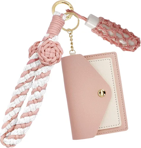 Vista 63 de BIHRTC Llavero de pulsera boho con soporte para lápiz labial, pulsera hecha a mano