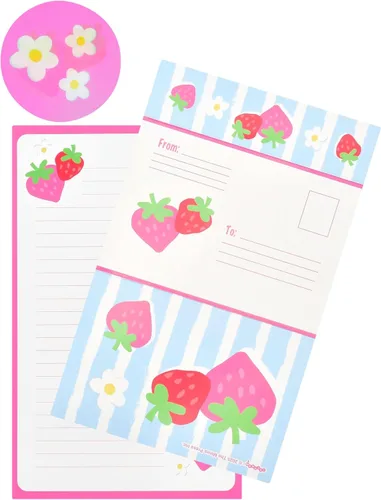 Vista 14 de iscream Pack of 8 Fold-over Ready to Send Note Cards - Blossoms and Bows