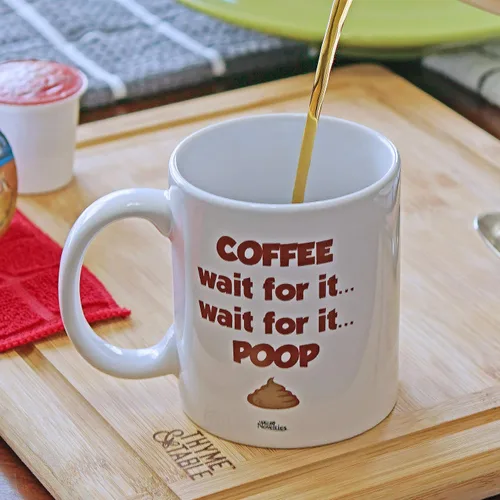 Vista 4 de Fairly Odd Novelties Taza de cerámica para café con broma de caca divertida, taza para café y té, talla única, blanca (FON-20037-001-001)