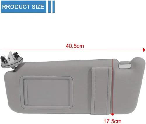 Vista 2 de ECCPP Parasol gris para el lado izquierdo del conductor para Toyota Camry Sedan de 4 puertas con luz de tocador para Toyota Camry Sedan de 4 puertas