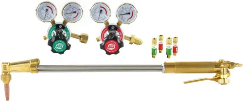 Vista 11 de SÜA Antorcha de corte recto resistente de 25 pulgadas con cabezal de 90° + reguladores + punta + pararrayos + manguera de 25 pies - compatible