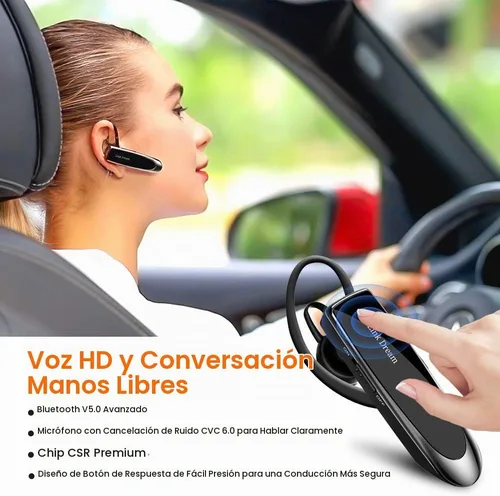 Vista 2 de Link Dream Paquete de 2 auriculares Bluetooth para teléfonos celulares inalámbricos V5.0