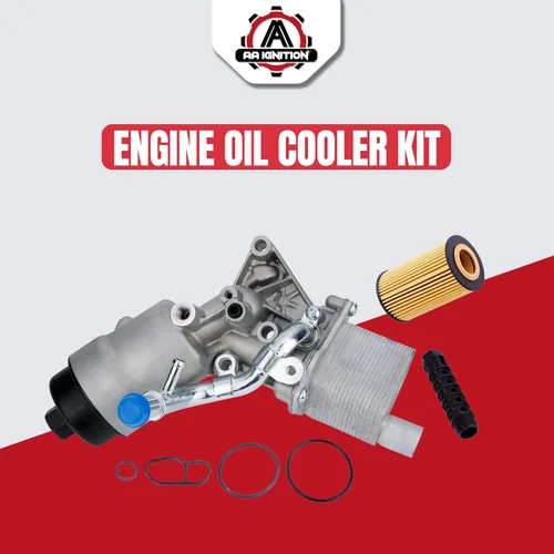 Vista 6 de Kit de carcasa del filtro del enfriador de aceite del motor con juntas, tapa y sellos. Reemplaza 55566784, 88179-91400 - Compatible con vehículos