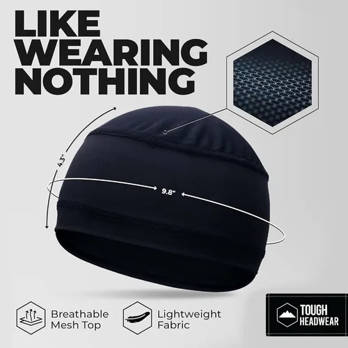 Vista 5 de Forro de casco de refrigeración para hombre, gorra de cráneo de ciclismo, forro de casco de motocicleta