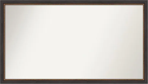 Vista 150 de Amanti Art Espejo de baño negro para sobre el fregadero, 23 x 23 pulgadas, espejo cuadrado negro Ashton, marco de madera tradicional mediano, se