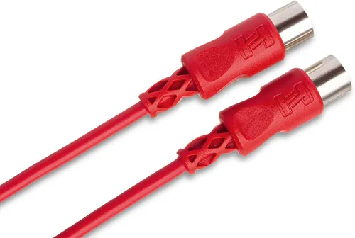 Vista 2 de Hosa MID-310RD Cable MIDI DIN de 5 pines a DIN rojo de 5 pines, 10 pies
