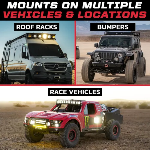 Vista 3 de Baja Designs LP9 Pro - Cápsula de luz LED para Jeeps, todoterreno 4x4, camión, UTV (lente puntual; ámbar)