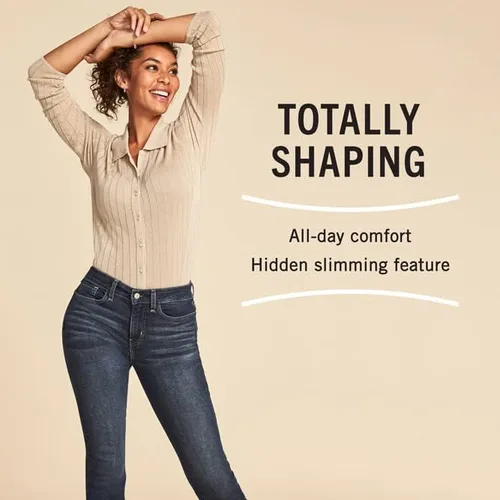 Vista 6 de Signature de Levi Strauss Co Gold Label - Jeans ajustados para mujer con diseño totalmente modelador tallas estándar y grandes