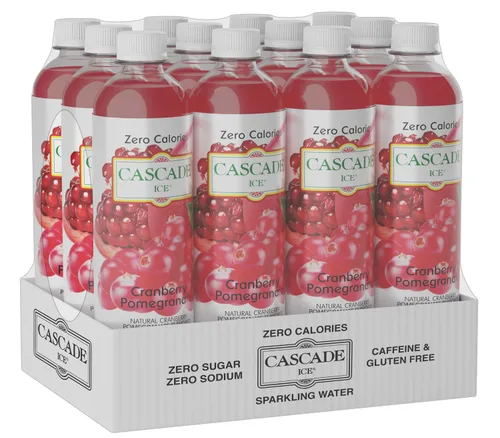 Vista 2 de Cascade Ice Zero Cal - Agua con gas, granada de arándano, 17.2 onzas líquidas (paquete de 12)