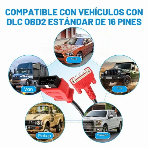 Vista 8 de Cable de prueba principal OBD2 Autel, original de 5.6 pies/1.7 metros, conector de prueba de diagnóstico OBDII de 16 pines DB15 compatible con serie