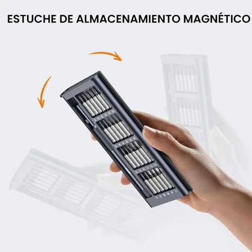 Vista 5 de JOREST Juego de destornilladores de precisión 25 en 1, mini kit de herramientas de reparación con Torx para Macbook, computadora, laptop, iPhone
