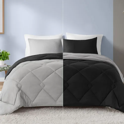 Vista 35 de Comfort Spaces Vixie Juego de Edredón Reversible - Cubierta Acolchada Geométrica Casual de Moda, Ropa de Cama Acogedora Alternativa de Plumón