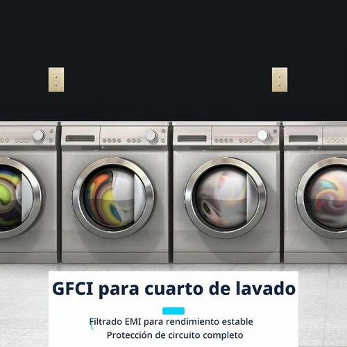 Vista 9 de LIDER Salida GFCI de 20 amperios, receptáculo GFCI, autocomprobación Dorado