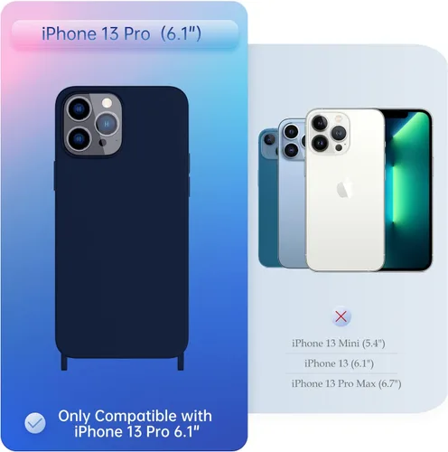 Vista 386 de Funda compatible con iPhone 8 Plus, iPhone 7 Plus/6 Plus/6S Plus con cordón, funda cruzada para iPhone con correa ajustable de silicona para iPhone