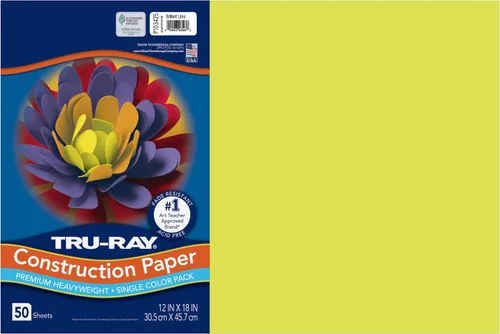 Vista 25 de Tru-Ray® Papel de construcción, 12.0 in x 18.0 in, 50% reciclado, azul atómico, paquete de 50