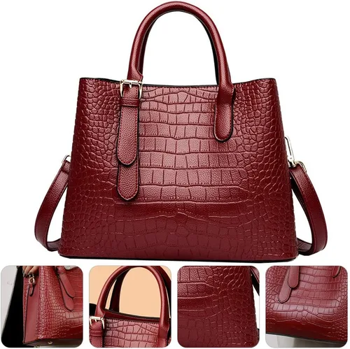 Vista 4 de Bolso bandolera de piel sintética para mujer, bolso de mano de moda, bolso de regalo, lindo portátil para uso diario
