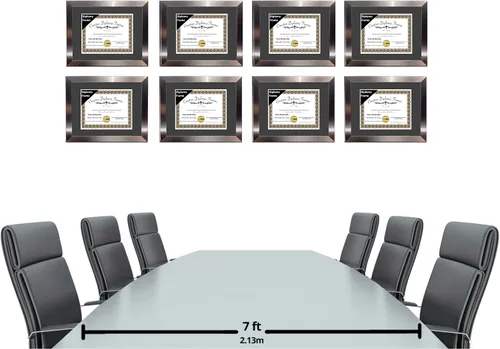Vista 8 de Creative Picture Frames Carnegie - Marco de diploma de acero inoxidable con acabado de acero inoxidable de 6 x 8 pulgadas con caballete de vidrio