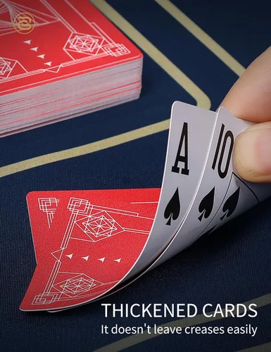 Vista 3 de ARTGAME Cartas de juego 100% de plástico, tarjeta de póquer de 2 barajas, índice jumbo, impermeable y lavable, tamaño de póquer, tarjetas de póquer
