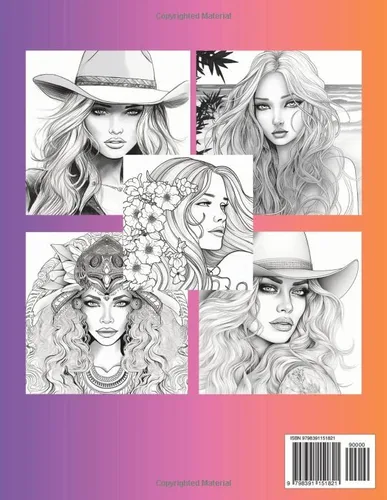 Vista 2 de Beautiful Women Coloring Book