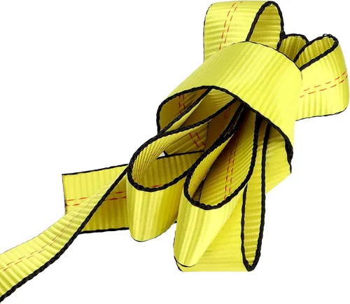 Vista 4 de 6 correas de remolque de lazo de 2 pulgadas x 8.2 pies con anillo D, correas de amarre automático de 10,000 libras de carga de carga, correas