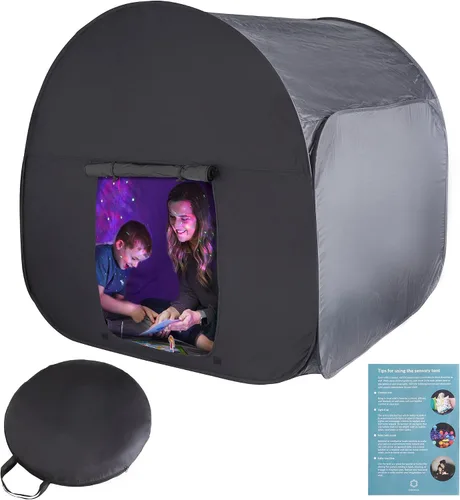 Vista 8 de Tienda de Juego Sensorial Escondite Tranquilo para Niños Den Sensorial Desmontable Oscurecimiento Tienda para Interiores Fácil