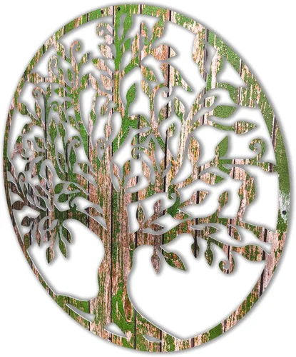 Vista 2 de Venodeco - Arte de pared del árbol de la vida, metal, madera, regalo de casa, decoración de pared, colgante de pared, decoración de pared, árbol