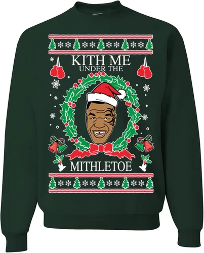 Vista 20 de wild custom apparel Suéter feo de Navidad a la moda más reciente de la colección 3 sudadera de cuello redondo Negro