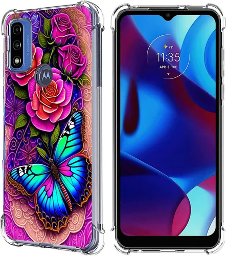 Vista 16 de Funda para Moto G Pure/Moto G Power 2022/Moto G Play 2023, colorida funda protectora de poliuretano termoplástico resistente a los arañazos