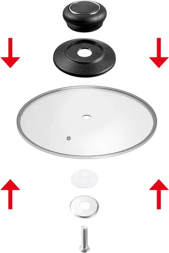 Vista 4 de Patelai 4 piezas de pomo de tapa de olla, mango de sujeción universal para utensilios de cocina de repuesto para ollas