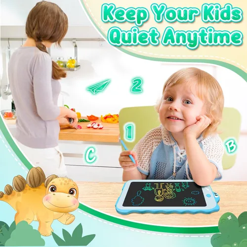 Vista 5 de CHEERFUN Tableta de escritura LCD para niños: tablero educativo de dibujo de garabatos de aprendizaje, juguetes de dinosaurio para niños pequeños