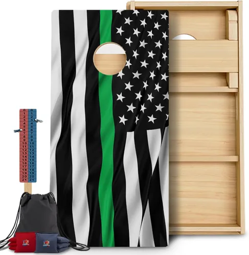 Vista 82 de CornholeGamesUSA Pro - Juego de tablas de Cornhole Fabricado en Estados Unidos Abedul báltico 3/4 Sin rebote Patas triples gruesas Dos 1