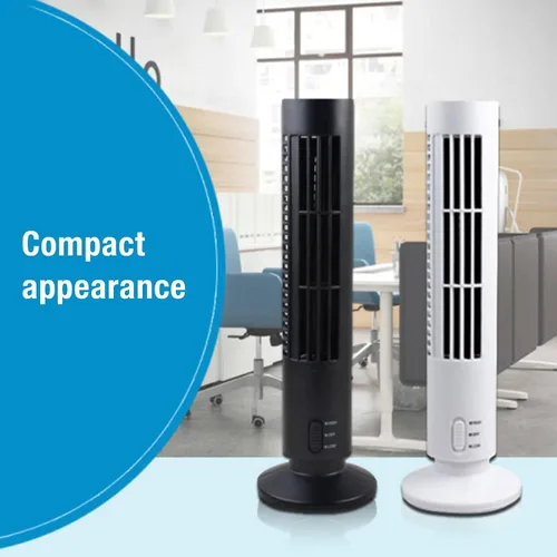 Vista 5 de ciciglow Bladeless Mini Tower Fan, Quiet USB Desk Fan (White)