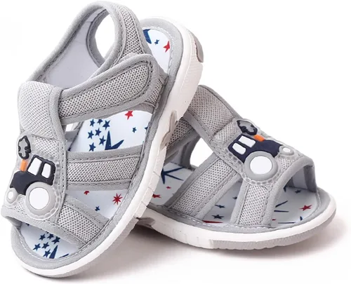 Vista 4 de OAISNIT Sandalias de verano para bebé niño y niña, zapatos chirriantes, ligeros, antideslizantes, para niños pequeños