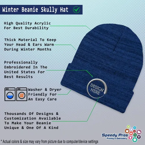Vista 15 de Gorro de invierno para hombres y mujeres, gorro de acrílico con texto personalizado personalizado