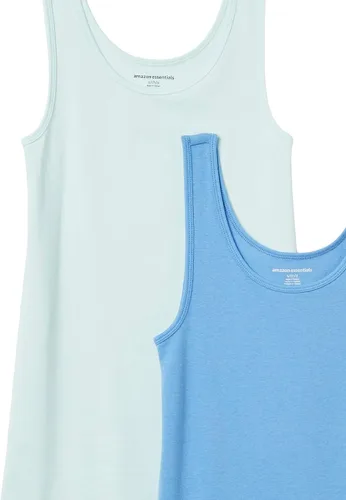 Vista 10 de Amazon Essentials - Camiseta sin mangas de corte entallado para mujer Aqua Blue/French Blue