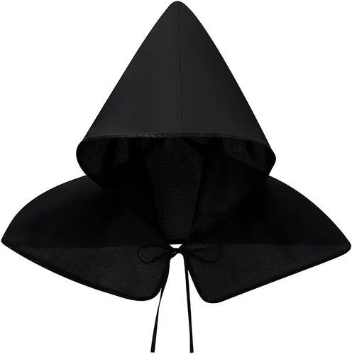 Vista 9 de BLESSUME Collar de cruz medieval con capucha pagana Wicca, accesorio para cosplay